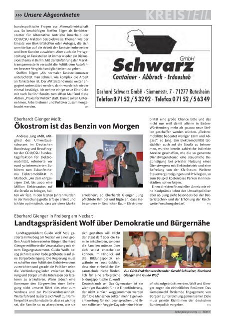 CDU Intern Ausgabe Oktober 2013 - CDU Kreisverband Ludwigsburg