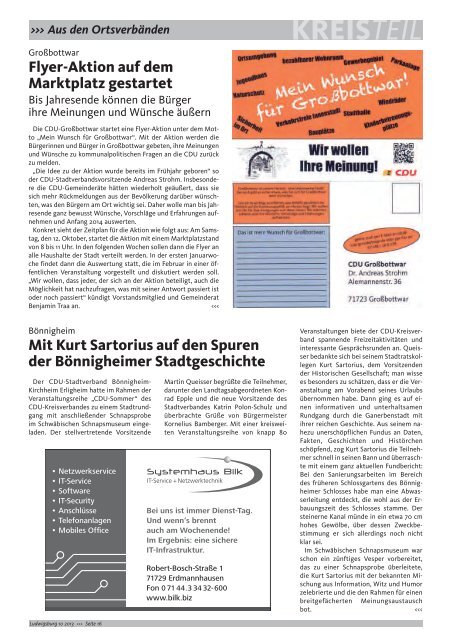 CDU Intern Ausgabe Oktober 2013 - CDU Kreisverband Ludwigsburg