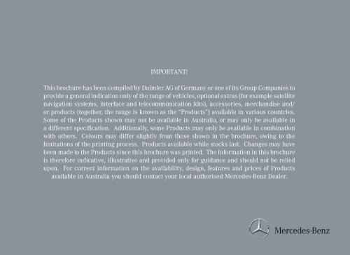 E-Class Sedan & Estate Accessories Brochure (PDF) - Mercedes-Benz