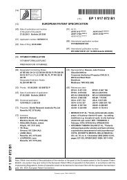 EP 1917072 B1 - Patent data - European Patent Office