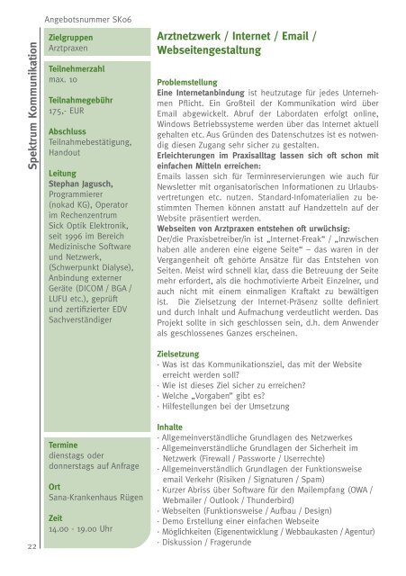 Programm 2011/2012 - Gesundheits-Akademie-Rügen