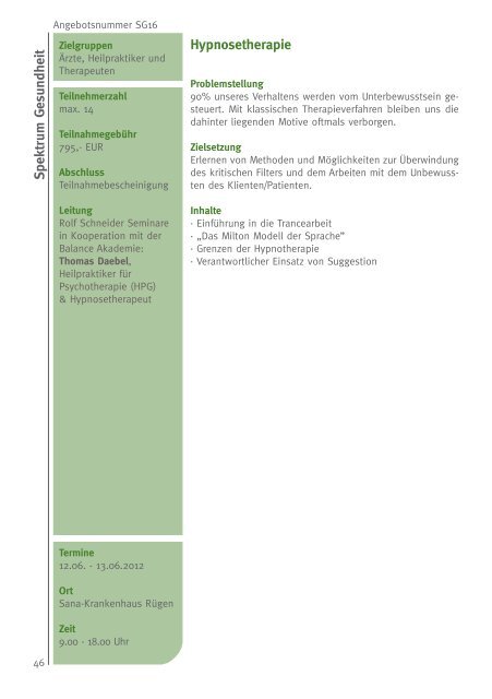 Programm 2011/2012 - Gesundheits-Akademie-Rügen