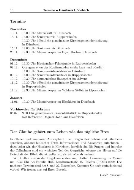 Gemeindebrief Nr. 115 - Evangelischer Kirchenbezirk Blaufelden
