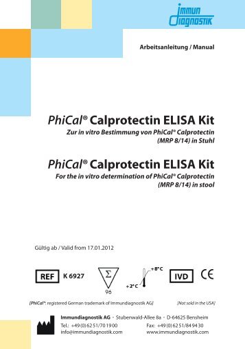 PhiCal®Calprotectin ELISA Kit PhiCal®Calprotectin ELISA Kit