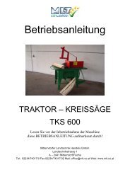 Traktor Rolltischkreissäge TKS 600 - Mitterndorfer Landtechnik