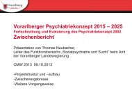 Vorarlberger Psychiatriekonzept 2015 – 2025 Zwischenbericht