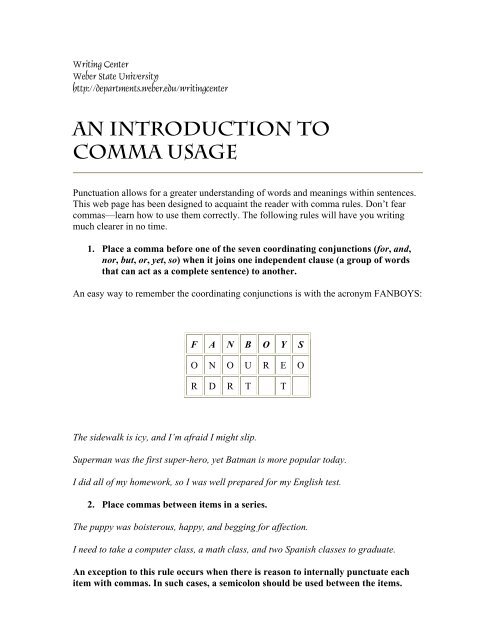 Coordinating Conjunctions: FANBOYS Acronym | Bright Display + Hands On