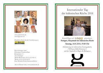 Internationaler Tag der italienischen Küche 2010 - Sante de Santis