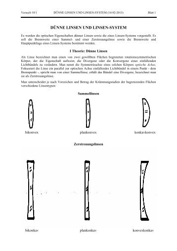 Dünne Linsen