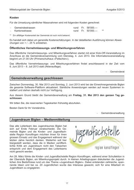 Behörden und Verwaltung - Biglen