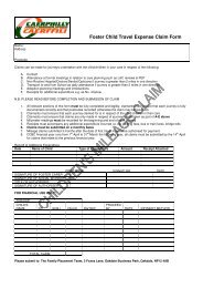 Foster Child Travel Expense Claim Form