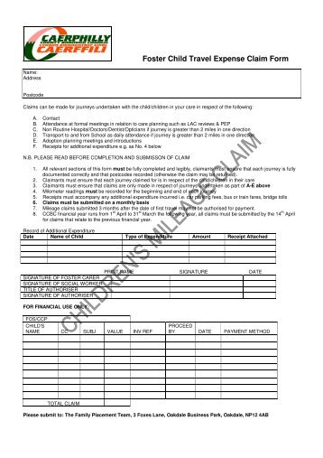 travel expenses claim form