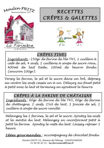 Crêpes et galettes - Moulin FRITZ