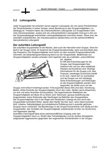 2.2 Leitungsstile - DPSG Bezirk Odenwald-Tauber