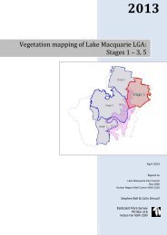 Vegetation mapping of Lake Macquarie LGA - Stage 1