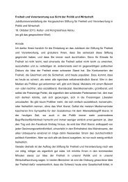 Referat von Dr. Gerhard Pfister - Stiftung für Freiheit und ...