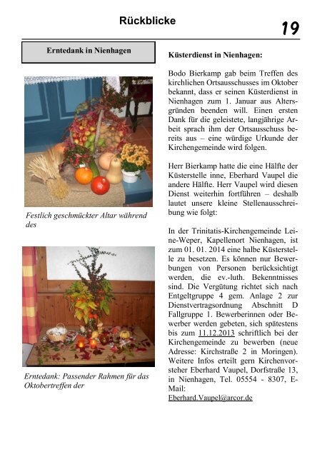 Gemeindebrief Winter 2013 - Ev.-luth. Trinitatis-Kirchengemeinde ...