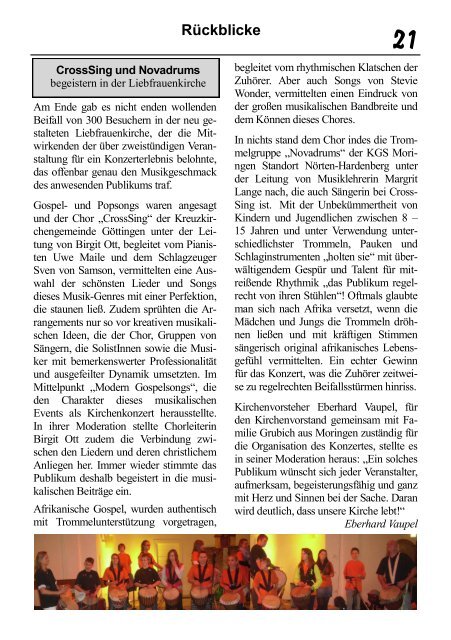 Gemeindebrief Winter 2013 - Ev.-luth. Trinitatis-Kirchengemeinde ...