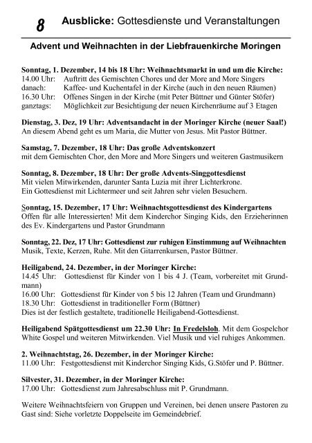 Gemeindebrief Winter 2013 - Ev.-luth. Trinitatis-Kirchengemeinde ...