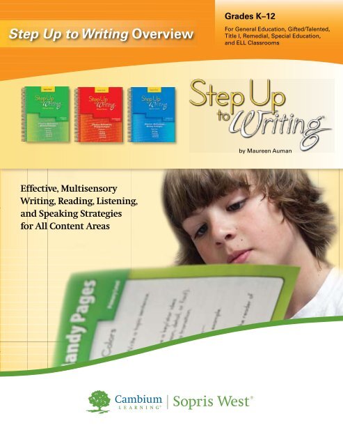 Step Up To Writing Pdf