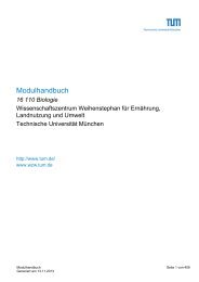 Modulhandbuch (PDF) - Biowissenschaften - TUM