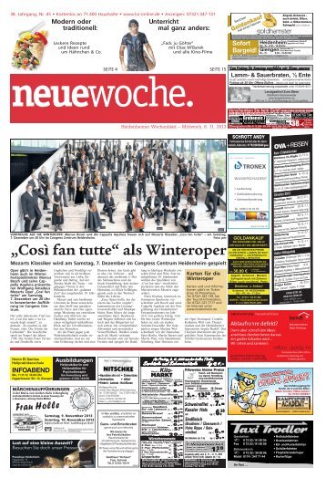 „Cos`ı fan tutte“ als Winteroper - Heidenheimer Zeitung