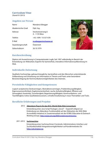 Curriculum Vitae ( PDF ; 106,3 KB ) - Wolfsforschungszentrum