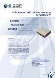 NTBASTANDARD 2B1QÃ¢ÂÂISDN ... - Elcon Systemtechnik