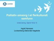 Palliativ omsorg til pasienter med etnisk ... - Gjøvik kommune