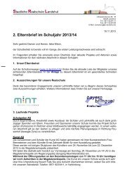 2. Elternbrief im Schuljahr 2013/14 - Realschule Landshut