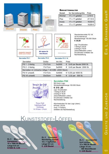 EISMASCHINEN - KAFFEEMASCHINEN ... - Eis L. Gräbner GmbH