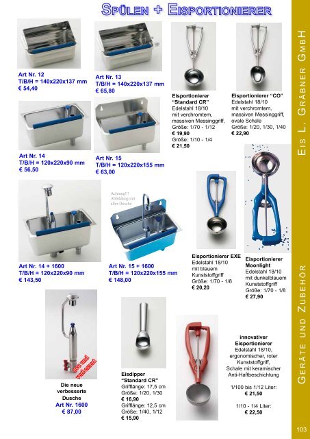 EISMASCHINEN - KAFFEEMASCHINEN ... - Eis L. Gräbner GmbH