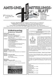 Volkstrauertag - Herbertingen