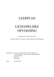 LEERPLAN LICHAMELIJKE OPVOEDING - Federatie Steinerscholen