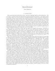 Research Statement Justin Malestein 1. Introduction My research ...