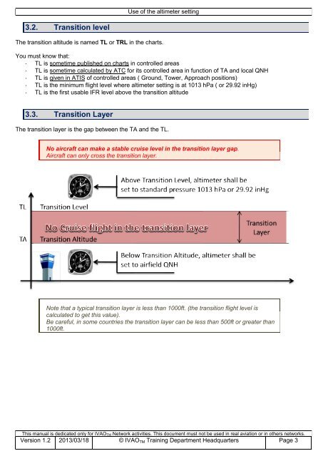 Altimeter Setting Chart