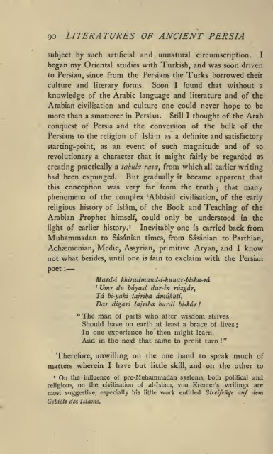 A literary history of Persia