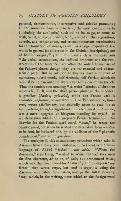 A literary history of Persia