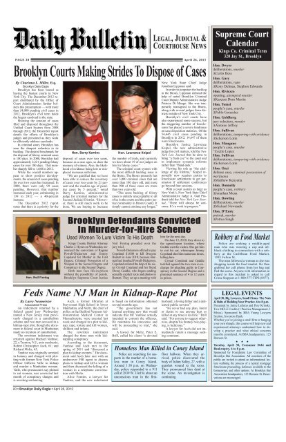 April 26 2013 Fri BDE.pdf - Brooklyn Daily Eagle