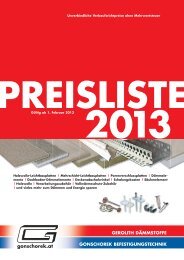 Produkte / Preisliste - Gonschorek GmbH