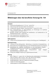 Mitteilungen über die berufliche Vorsorge Nr. 134 - Libera
