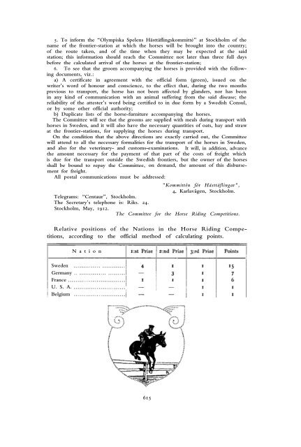 1912 Olympic Games Official Report Part 2