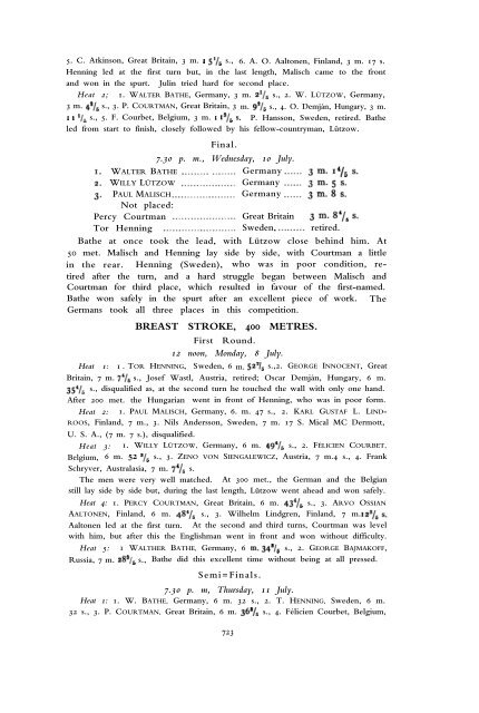 1912 Olympic Games Official Report Part 2