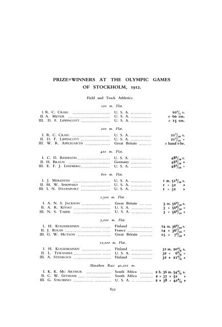 1912 Olympic Games Official Report Part 2