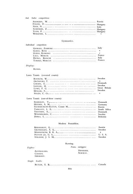 1912 Olympic Games Official Report Part 2