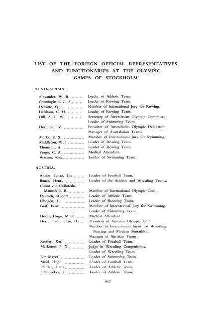 1912 Olympic Games Official Report Part 2