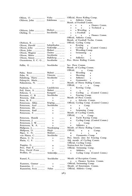 1912 Olympic Games Official Report Part 2