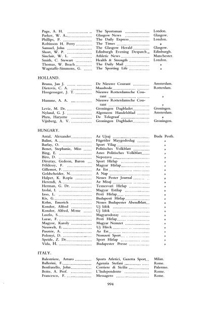 1912 Olympic Games Official Report Part 2