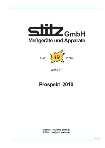 Download Prospekt 2010.pmd - Stitz GmbH