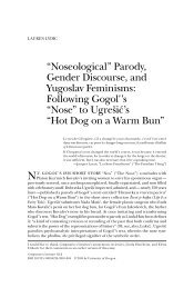 “Noseological” Parody, Gender Discourse, and ... - Dubravka Ugresic